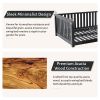 TOPMAX Patio Minimalist Twin Size Garden Swing Bed Wood Porch Swing with Ropes for Backyard, Safe Sloped Design, Black