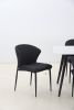 Dining Chairs set of 4, Upholstered Side Chairs, Adjustable Kitchen Chairs Accent Chair Cushion Upholstered Seat with Metal Legs for Living Room Dark