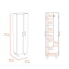 Quince 4-Door 2-piece Kitchen Set, Utility Sink Cabinet and Pantry Cabinet White