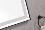 48*36 LED Lighted Bathroom Wall Mounted Mirror with High Lumen+Anti-Fog Separately Control