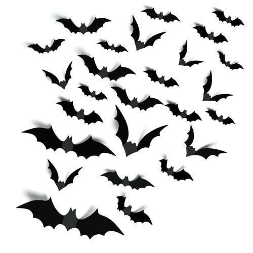 Halloween Party Decor 180 Realistic 3D Black Bat Stickers for  Creepy Home Decor