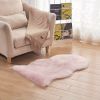 1pc Fluffy Imitation Wool Area Rug, Suede Fleece Bottom Long Imitation Wool Rug, Acrylic 80% Polyester 20%, 23.62*35.43inch, Living Room Bedroom Rug,