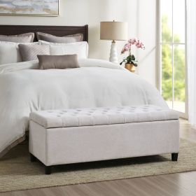 Tufted Top Soft Close Storage Bench (Color: as Pic)