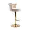 COOLMORE Swivel Bar Stools Set of 2 Adjustable Counter Height Chairs with Footrest for Kitchen, Dining Room 2PC/SET